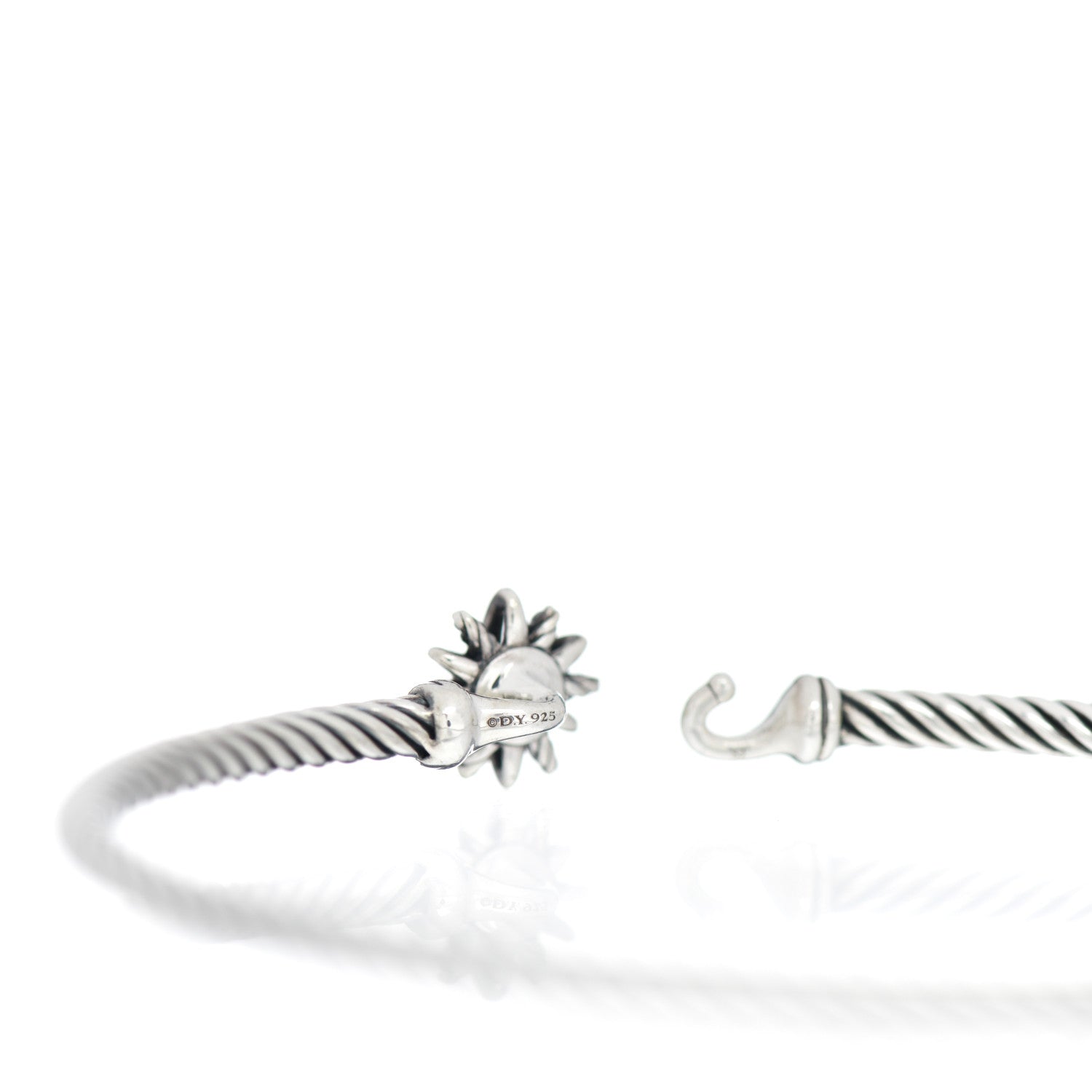 David Yurman Sterling Silver Diamond Starburst Bracelet 3 of 3