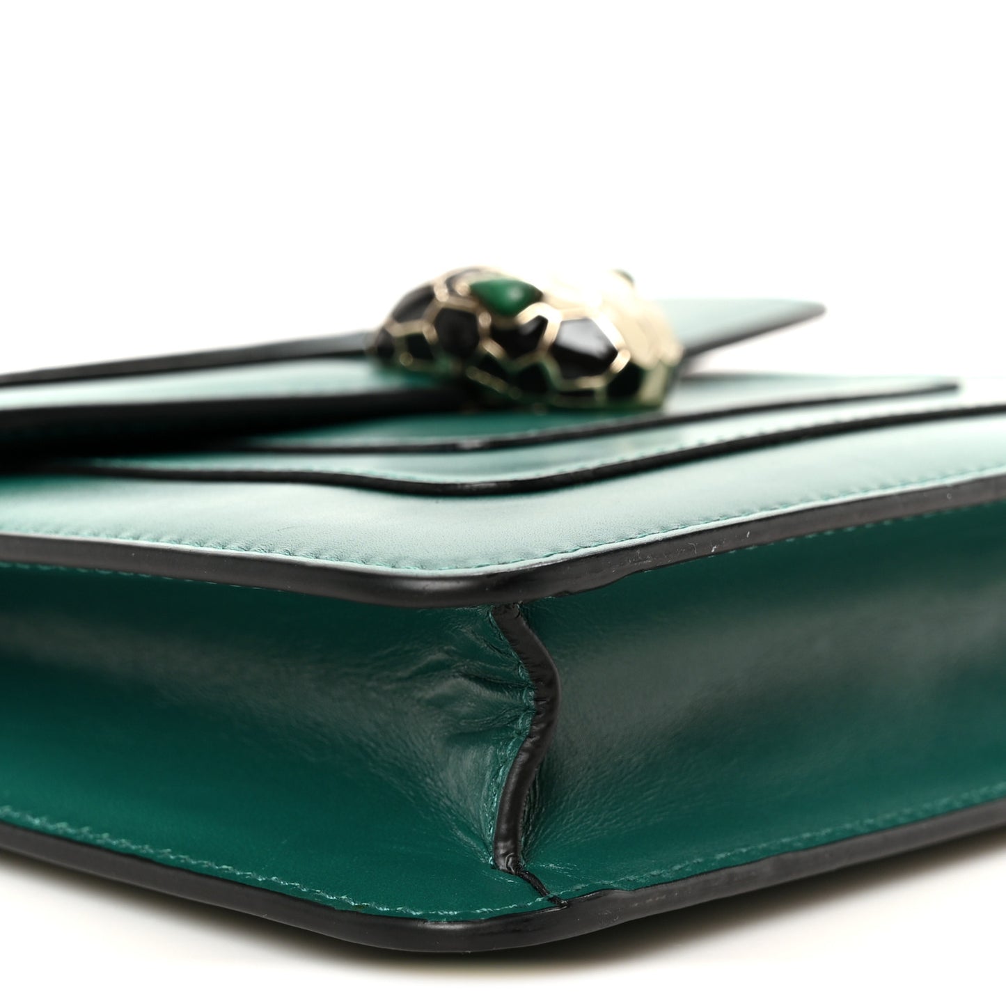 Calfskin Small Serpenti Forever Snake Strap Crossbody Bag Emerald Green
