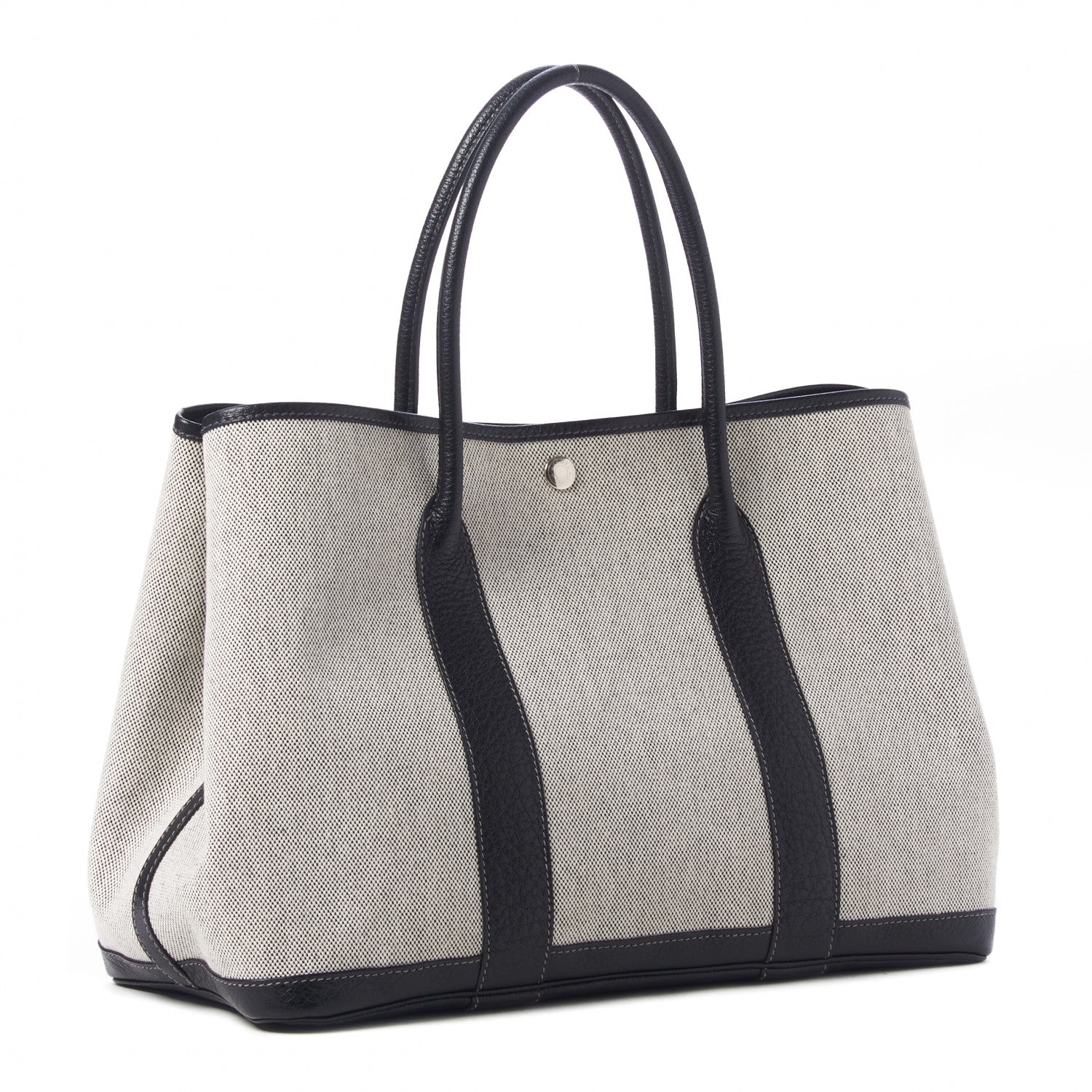 Hermes Buffle Skipper Toile Garden Party 36 MM Tote Black 3 of 8