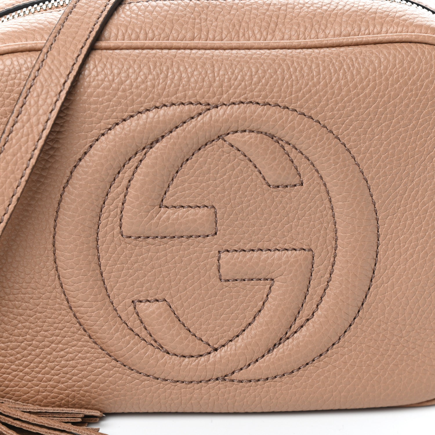 Gucci Pebbled Calfskin Small Soho Disco Bag Rose Beige 7 of 9
