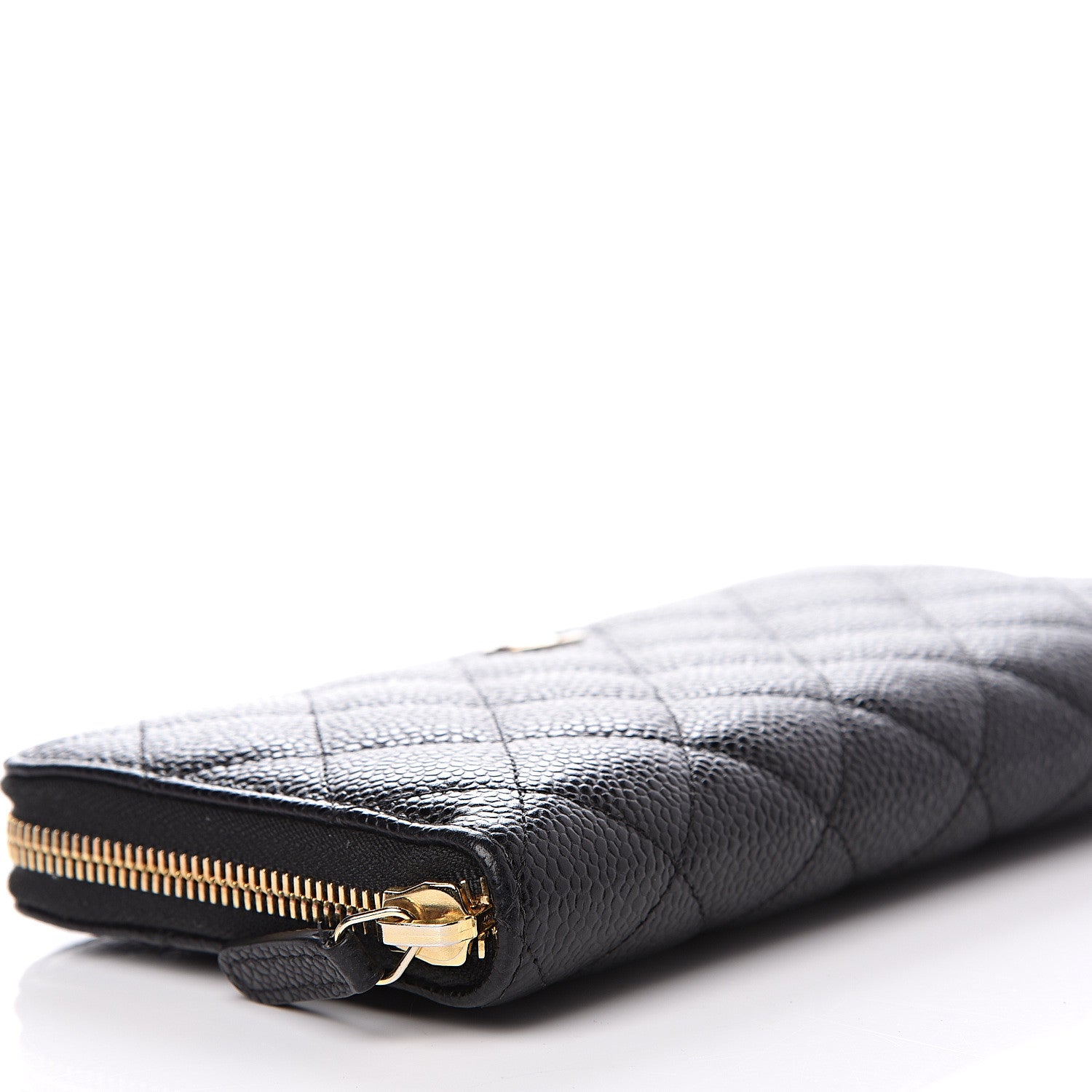 Chanel Caviar Quilted Large Gusset Zip Around Wallet Black 8 of 11