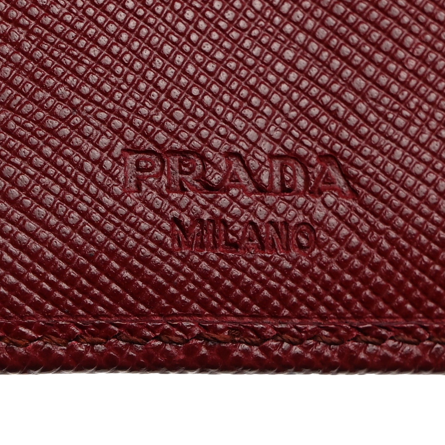 Saffiano Metal Tri-Fold Wallet Cerise