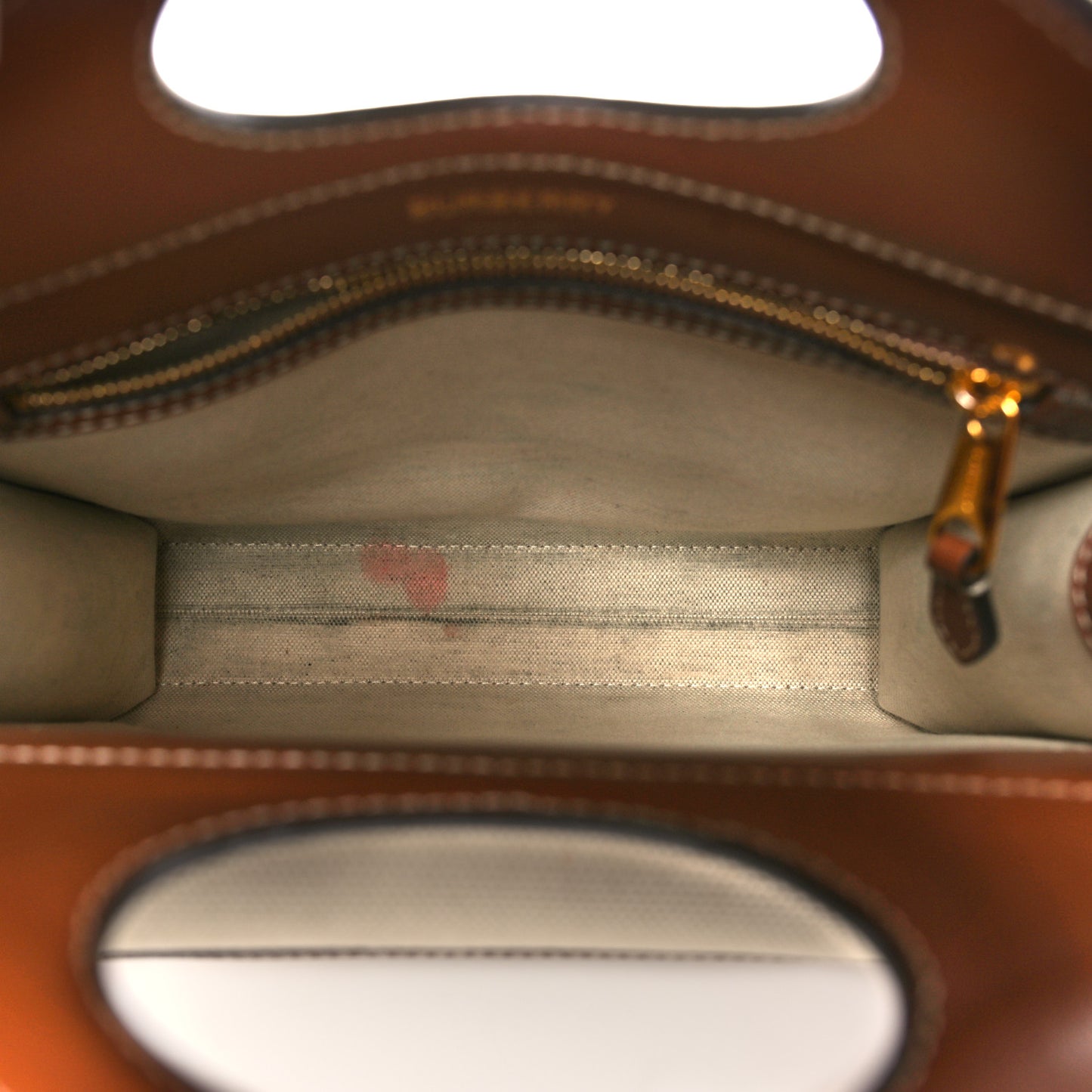 Canvas Smooth Calfskin Two Tone Mini Pocket Bag Natural Malt Brown