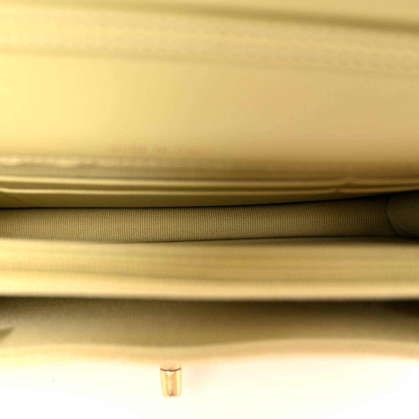 Caviar Quilted Chain Link Clutch With Chain Light Green