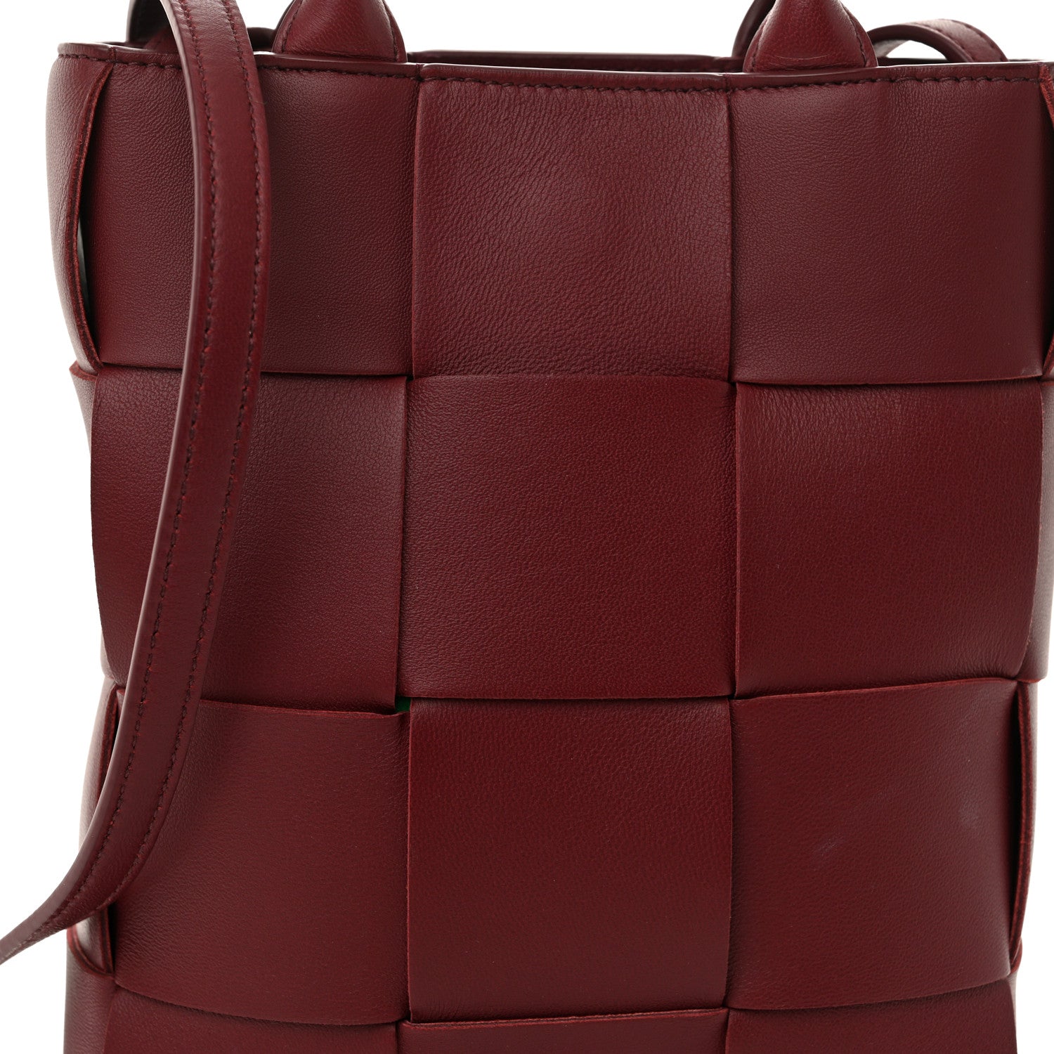 Bottega Veneta Lambskin Maxi Intrecciato North South Cassette Tote Barolo 8 of 11