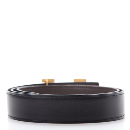 Hermes Box Togo 32mm H Belt 90 Black Chocolate 2 of 6