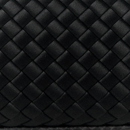 Bottega Veneta Satin Ayers Intreccio Impero Stretch Knot Clutch Black 7 of 9