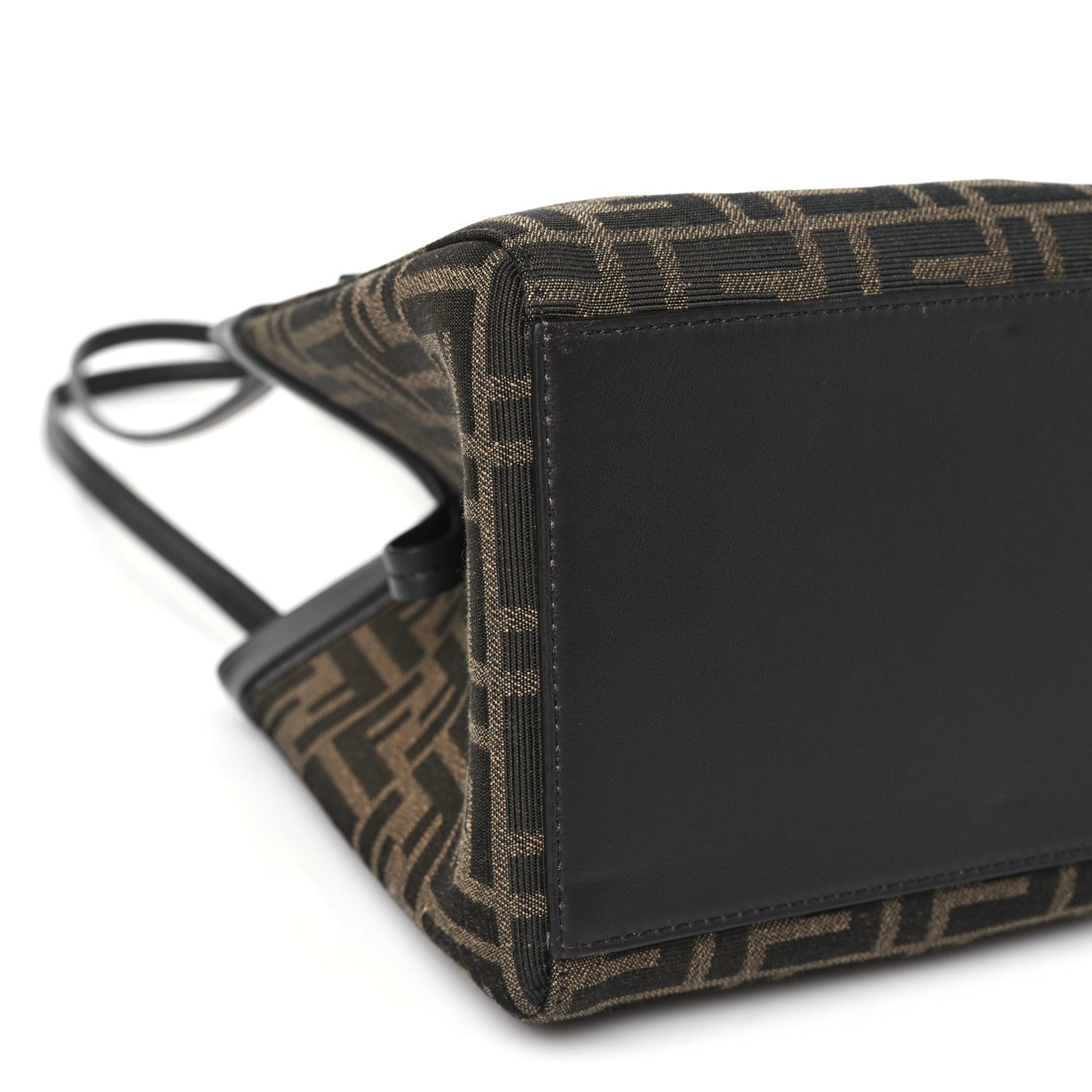 Fendi Fabric Jacquard Vitello Grace FF 1974 Mini Fendi Origami Tobacco Moro Ebano 9 of 10