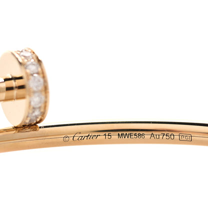 Cartier 18K Yellow Gold Diamond Small Juste Un Clou Bracelet 15 4 of 5