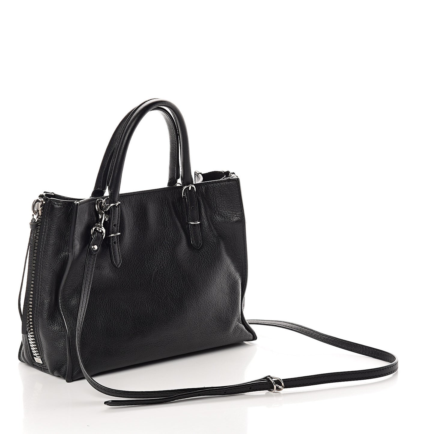 Calfskin Papier Mini A4 Tote Black