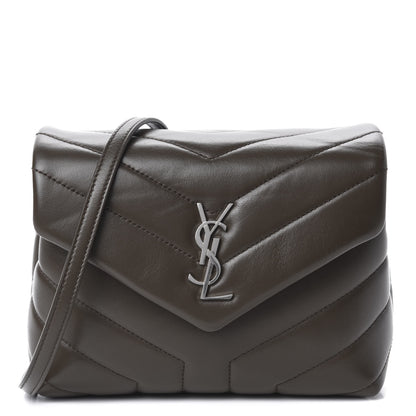 Saint Laurent Calfskin Y Quilted Monogram Toy Loulou Crossbody Bag Faggio 1 of 11