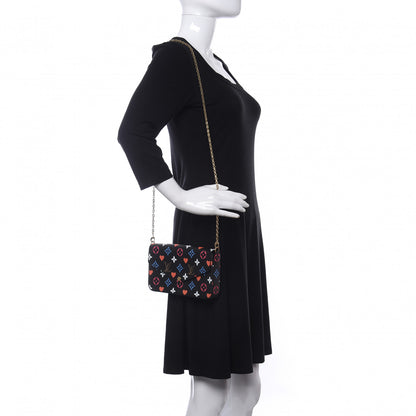 Louis Vuitton Game On Felicie Chain Wallet Black 2 of 11