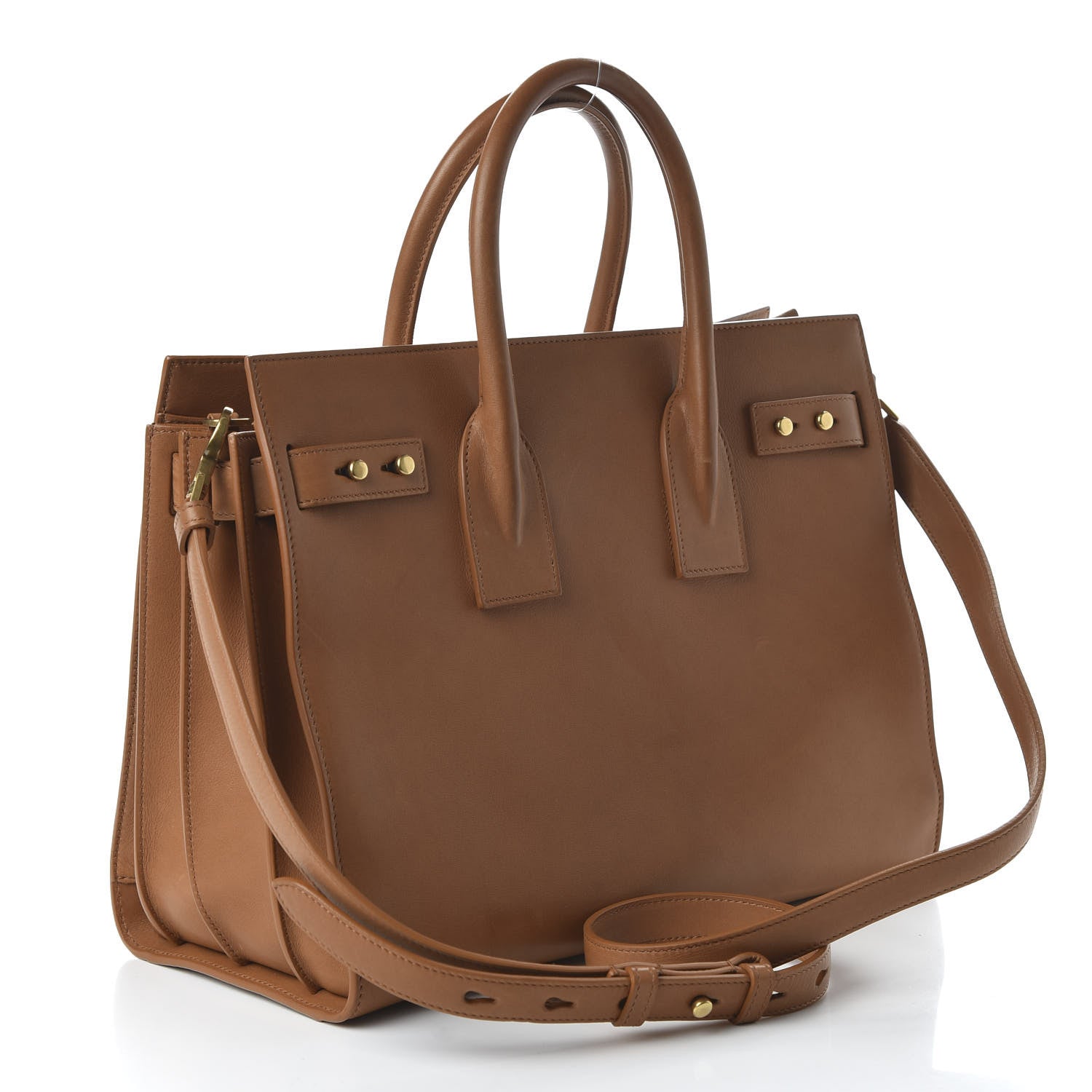 Saint Laurent Grained Calfskin Small Supple Sac De Jour Tan 4 of 10