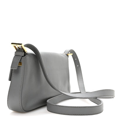 Fendi Vitello Flamingo Enamel Interchangeable Strap Baguette Grigio Chiaro Latte Tabacco 3 of 11