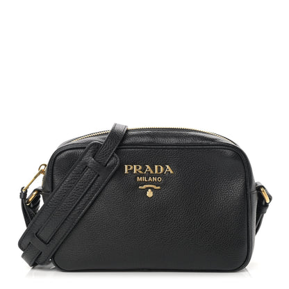 Prada Vitello Daino Mini Camera Crossbody Black 1 of 12
