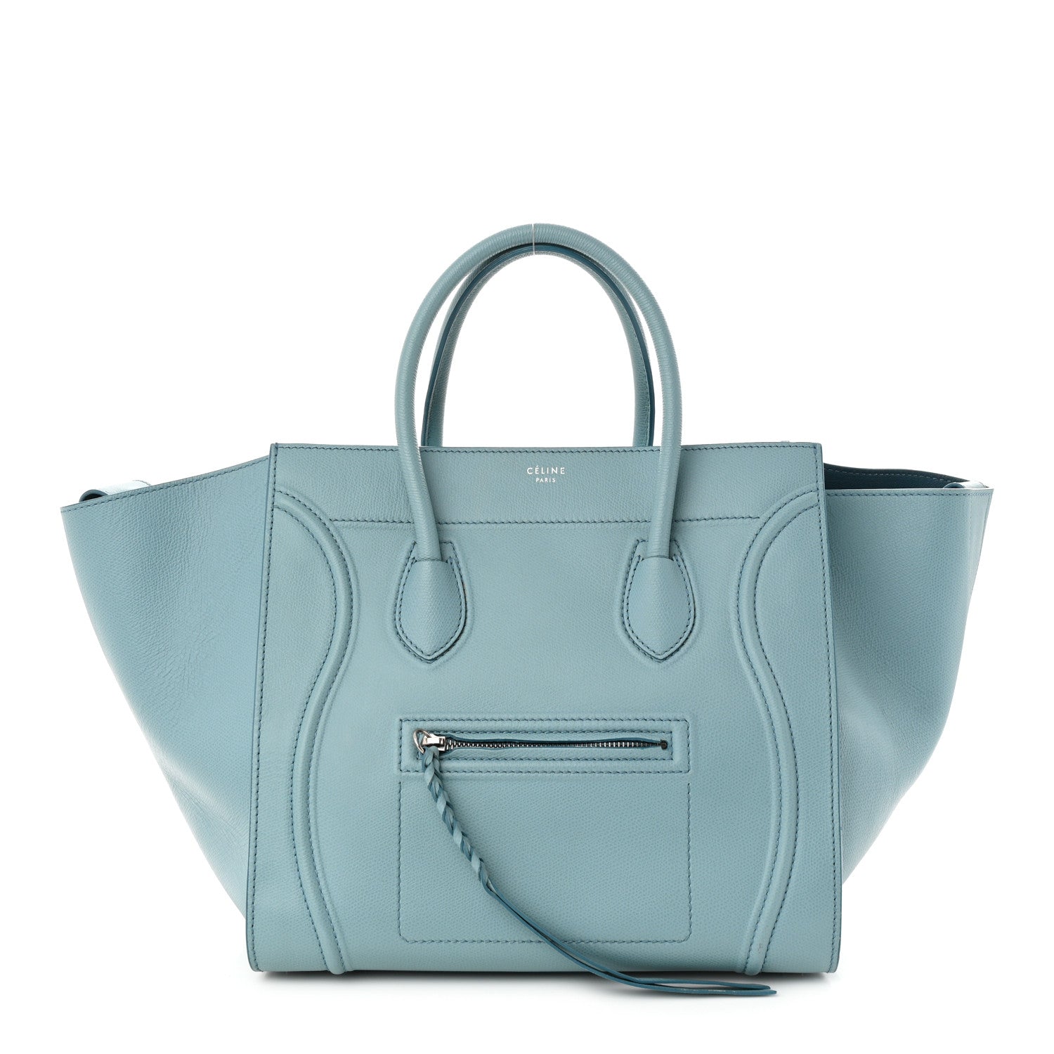 Celine Grained Calfskin Medium Phantom Luggage Antique Blue 1 of 10