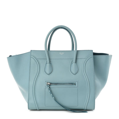 Celine Grained Calfskin Medium Phantom Luggage Antique Blue 1 of 10