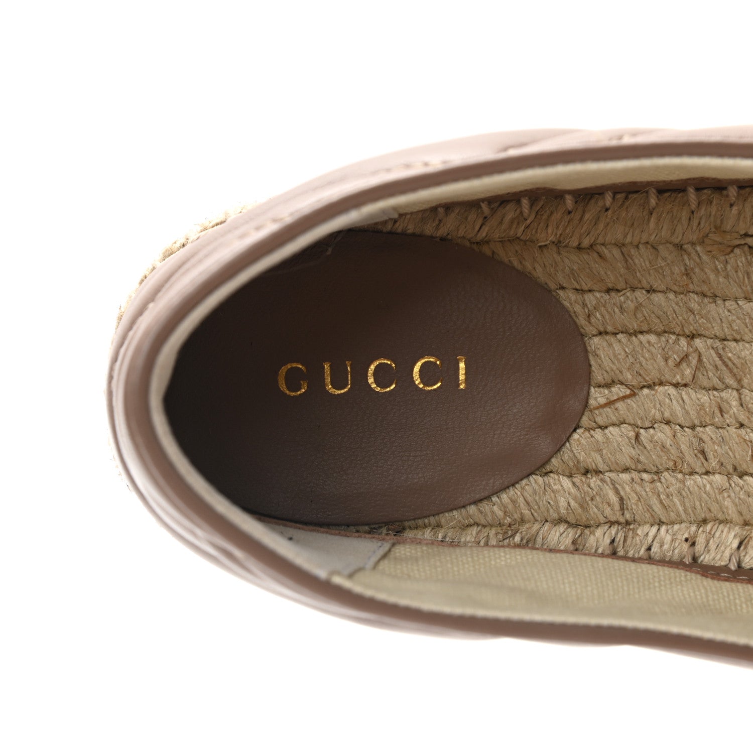 Gucci Nappa Matelasse GG Marmont Espadrilles 38.5 Porcelain Rose 7 of 11