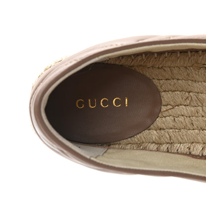 Gucci Nappa Matelasse GG Marmont Espadrilles 38.5 Porcelain Rose 7 of 11