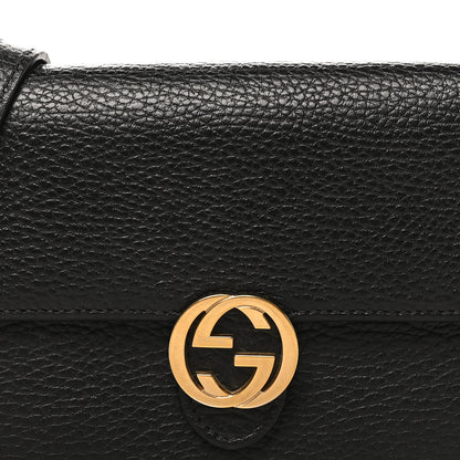 Gucci Dollar Calfskin Interlocking G Chain Wallet Black 7 of 9
