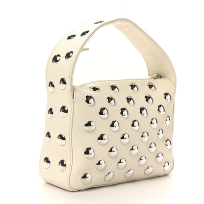 Khaite Pebbled Sport Calfskin Studded Small Elena White 3 of 9