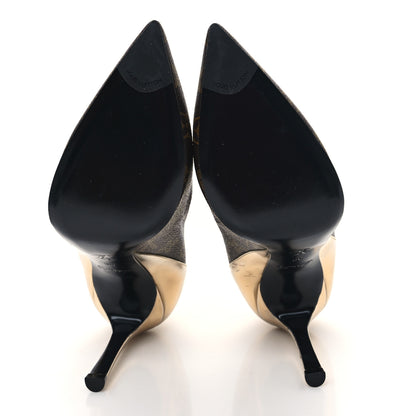 Louis Vuitton Monogram Cherie Pumps 39 Gold 5 of 10
