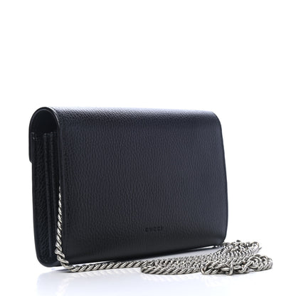 Gucci Calfskin Mini Dionysus Chain Wallet Black 2 of 4