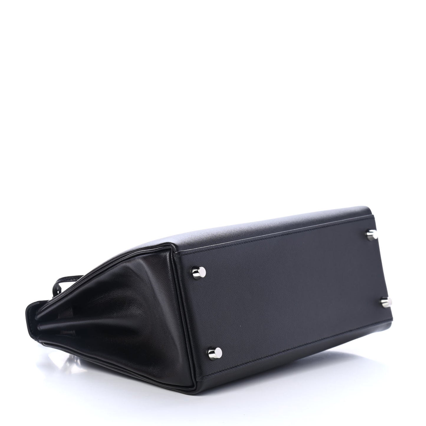 Madame Calfskin Kelly Retourne 28 Black