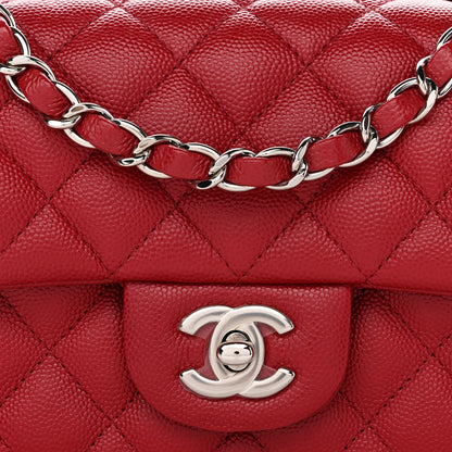 Chanel Caviar Quilted Mini Rectangular Flap Red 8 of 10
