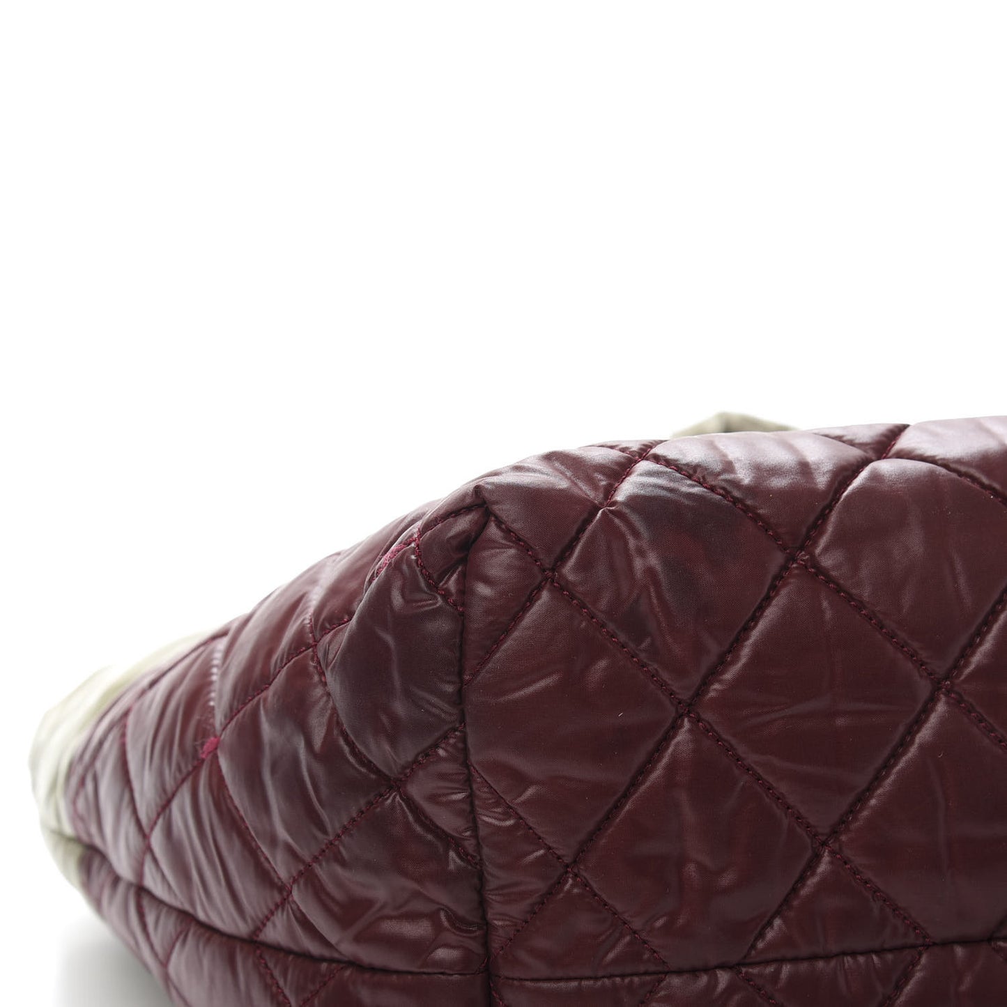 Nylon Quilted Small Coco Cocoon Reversible Tote Gray