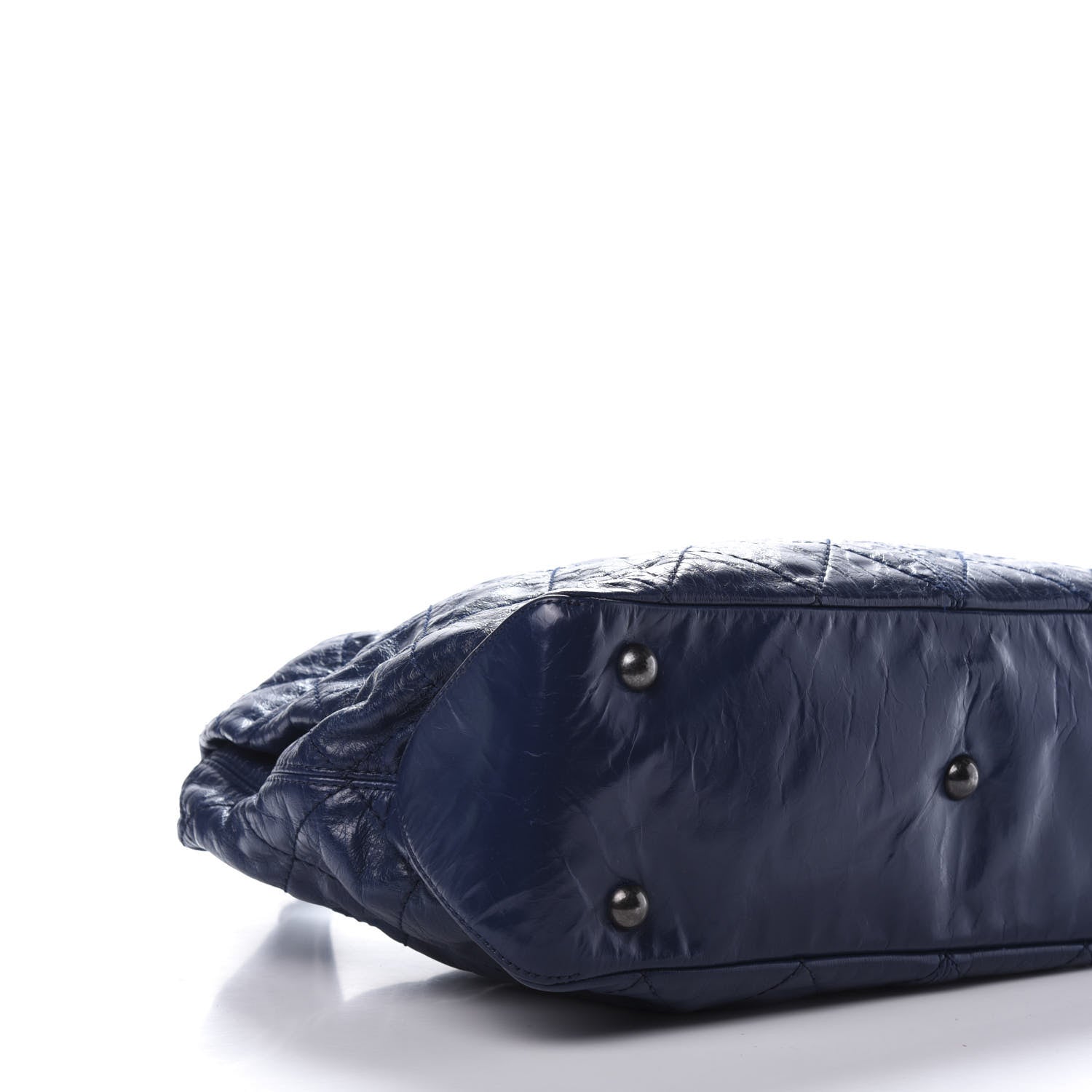 Chanel Aged Calfskin Quilted Coco Supple Hobo Blue 6 of 10