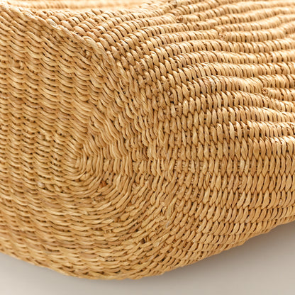 Loewe Calfskin Raffia Paulas Ibiza Small Basket Tote Bag Natural Tan 7 of 7