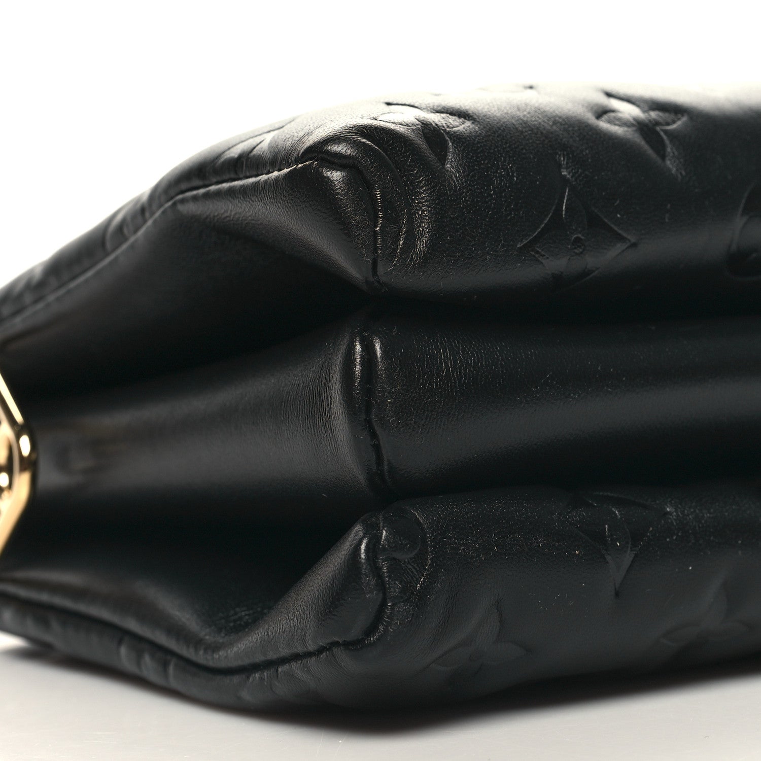 Louis Vuitton Lambskin Embossed Monogram Coussin PM Black 10 of 11