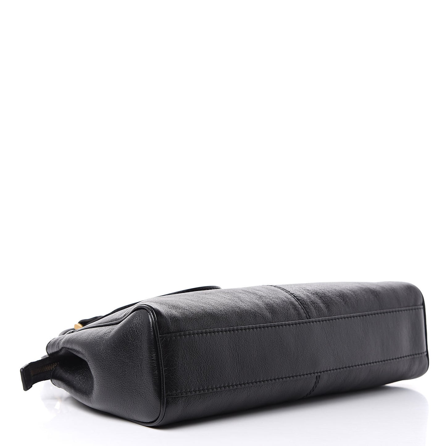 Calfskin Medium Re(Belle) Top Handle Bag Black