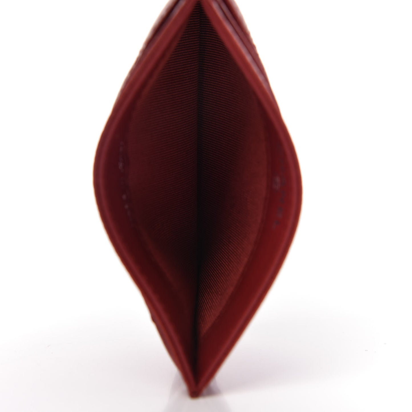 Caviar Quilted Card Holder Red