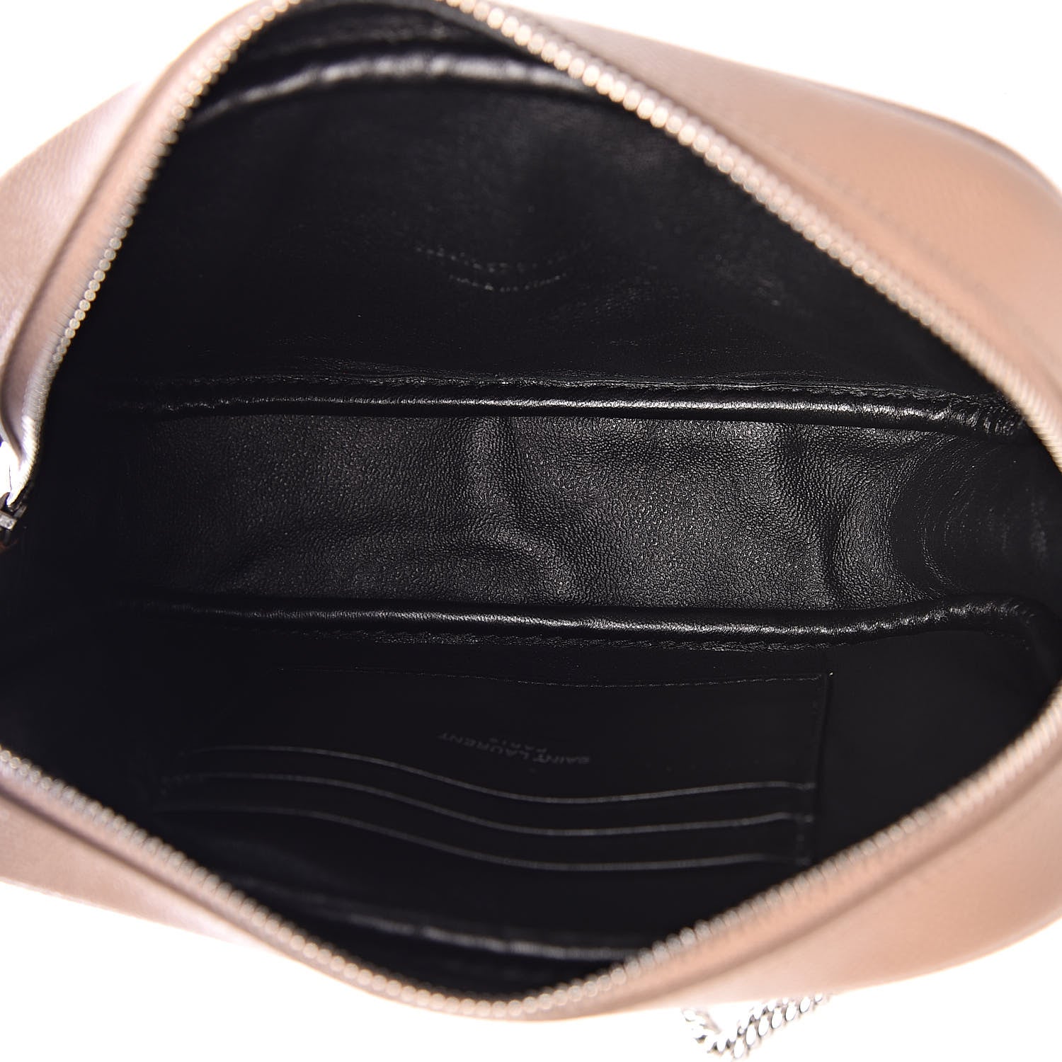Saint Laurent Grain De Poudre Matelasse Monogram Mini Lou Camera Bag Dark Beige 5 of 11