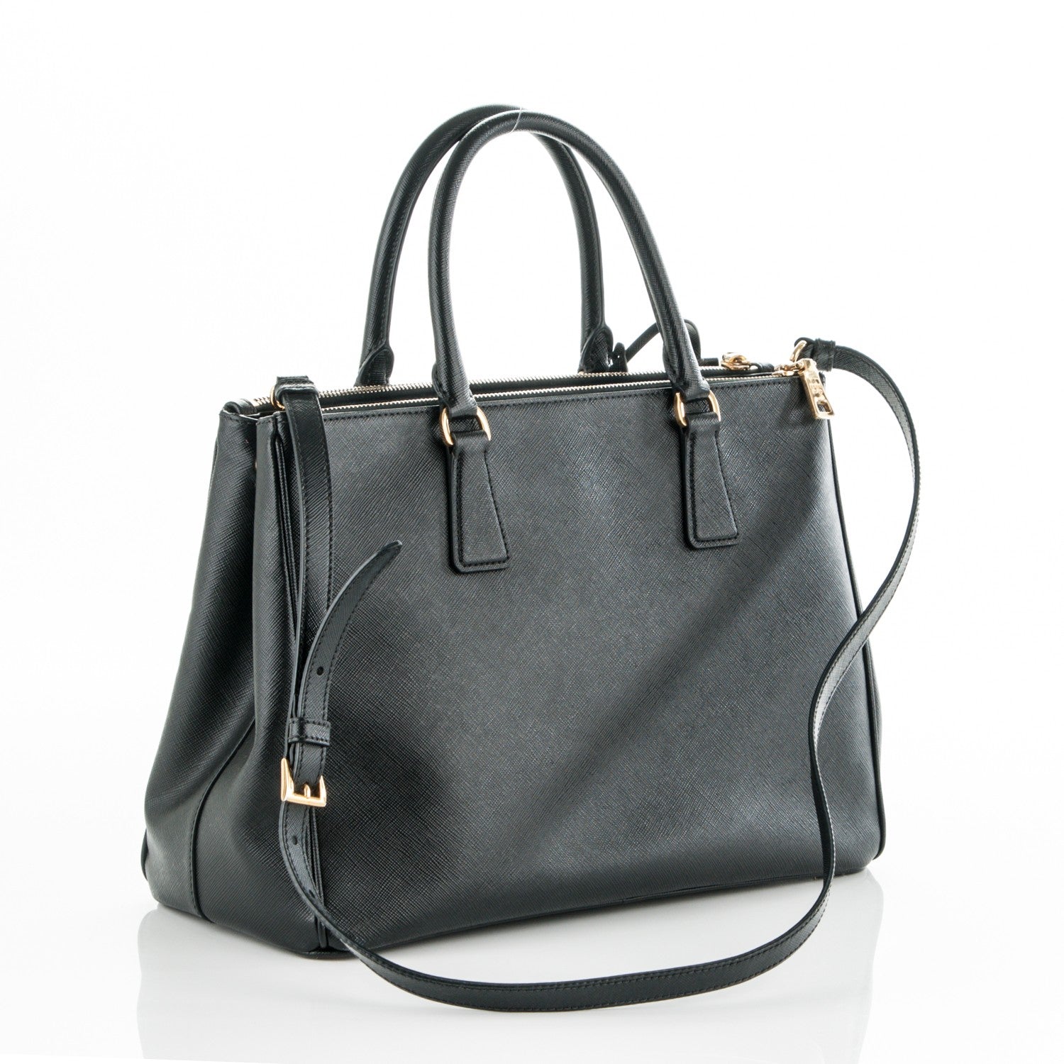 Prada Saffiano Medium Galleria Double Zip Tote Black 3 of 6