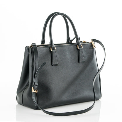 Prada Saffiano Medium Galleria Double Zip Tote Black 3 of 6