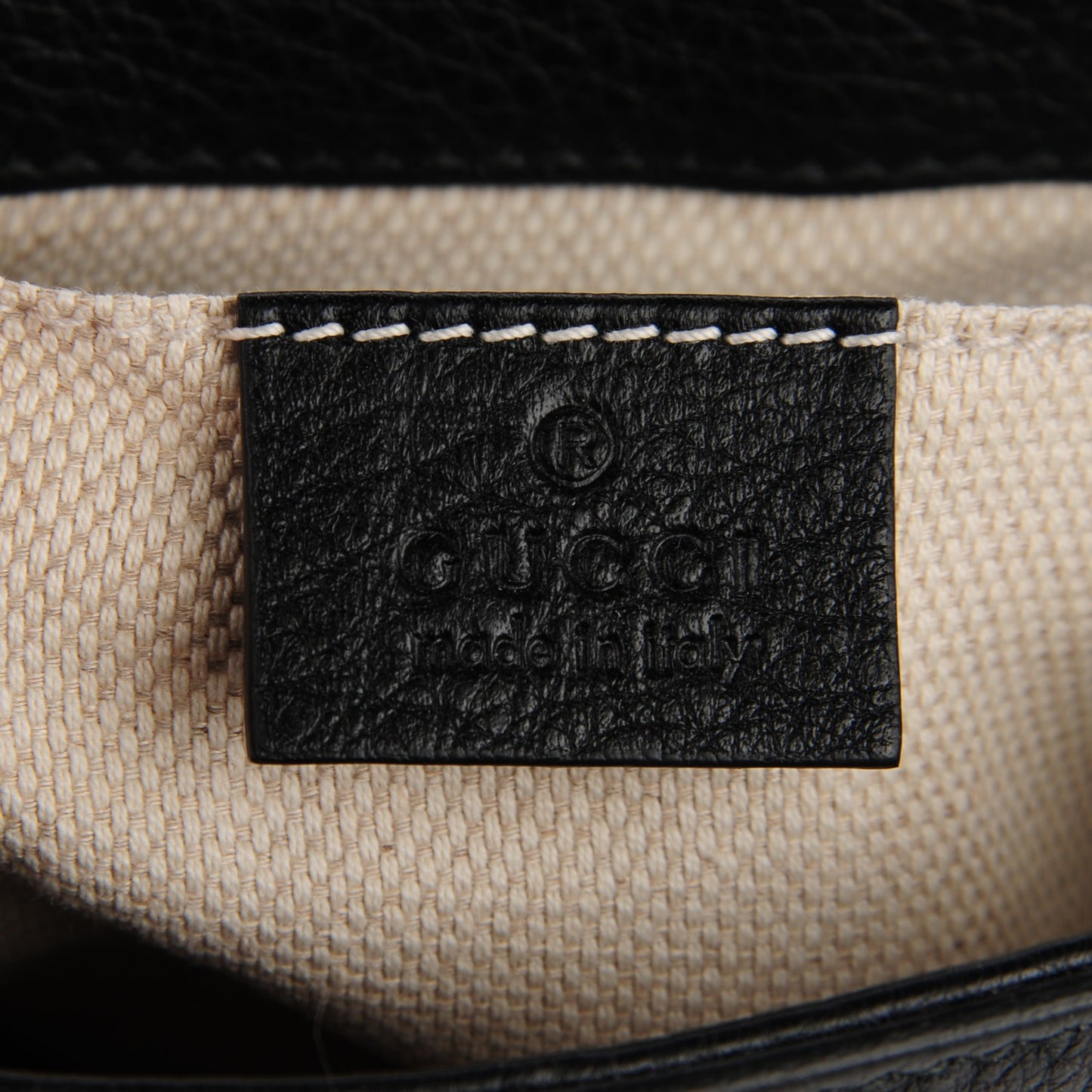 Pebbled Calfskin Small Soho Flap Crossbody Black