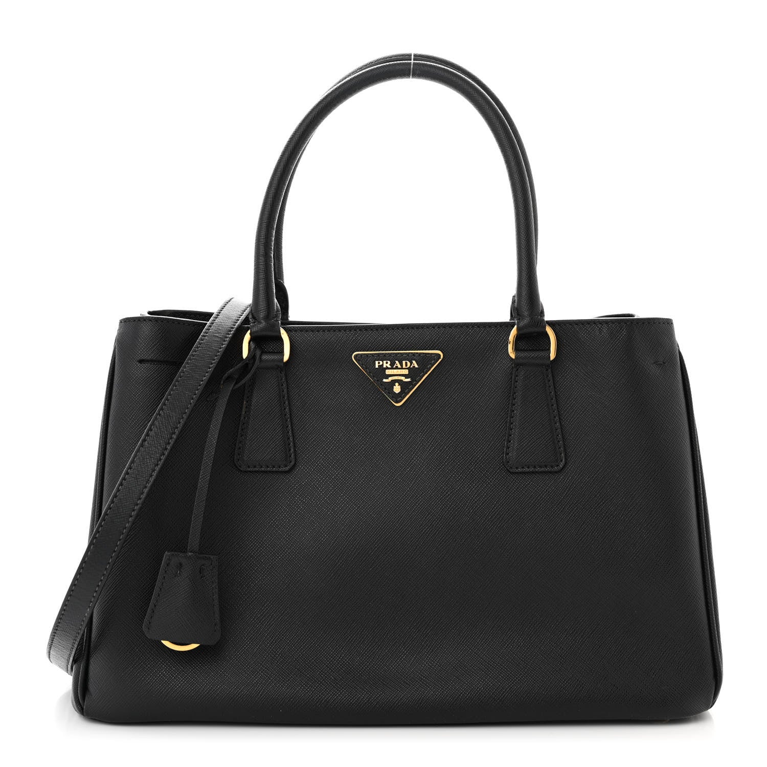 Prada Saffiano Medium Galleria Double Zip Tote Black 1 of 14