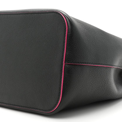 Louis Vuitton Calfskin Lockme Bucket Black 7 of 13