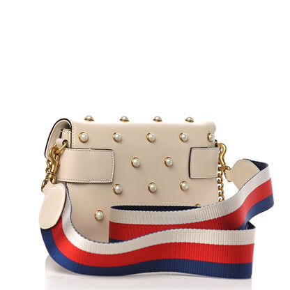 Gucci Nappa Pearl Studded Mini Queen Margaret Broadway Shoulder Bag Mystic White 2 of 10