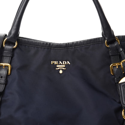 Prada Tessuto Nylon Vitello Daino Tote Baltico 10 of 10