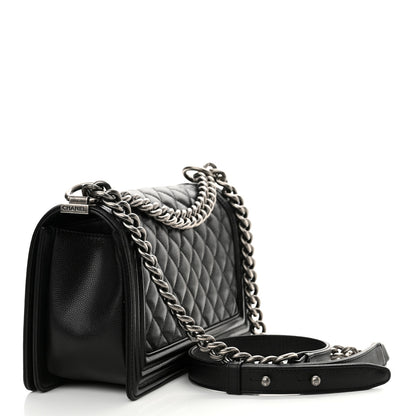 Chanel Caviar Quilted Medium Boy Flap Black 2 of 10