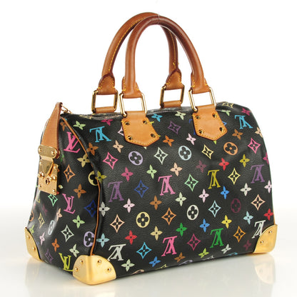 Louis Vuitton Monogram Multicolor Speedy 30 Black 3 of 7