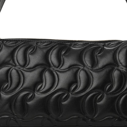 Christian Louboutin Calfskin Embossed Loubila Shoulder Bag Black 7 of 10