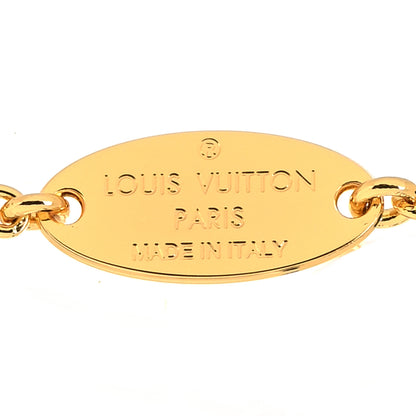 Louis Vuitton Metal Crystal LV Iconic Necklace Gold 6 of 6