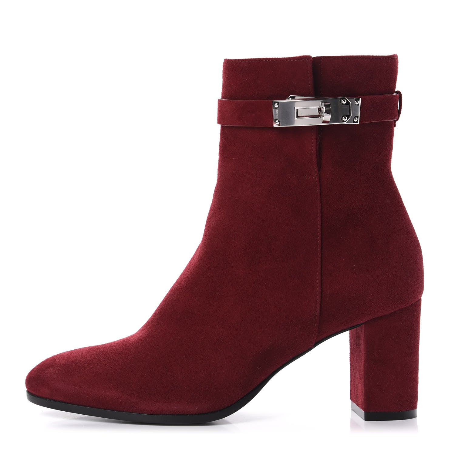 Hermes Suede Goatskin Saint Germain Ankle Boots 37.5 Orange Solaire 1 of 13