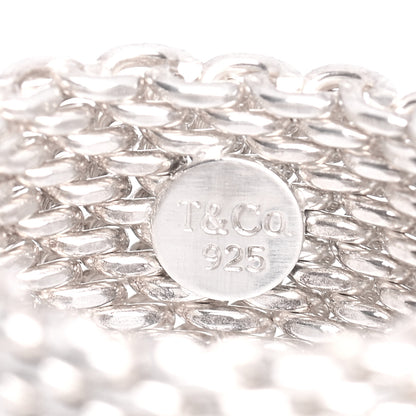 Tiffany Sterling Silver Somerset Mesh Ring 54 7 4 of 4