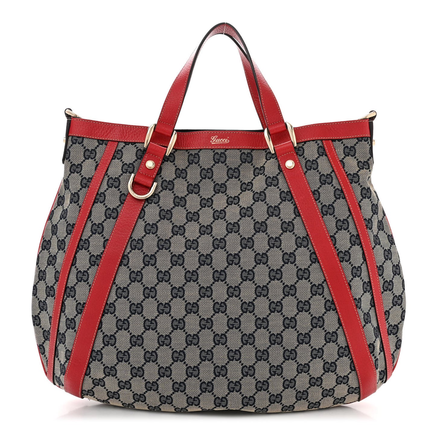 Monogram Medium Abbey Convertible Tote Navy Red